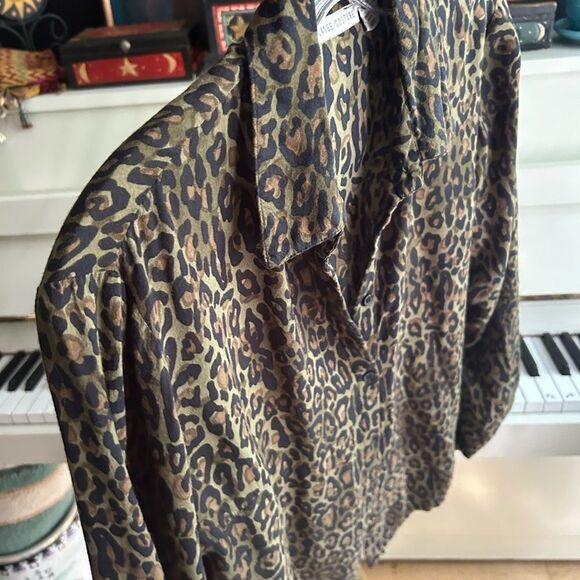 Y2K Leopard Print Blouse Small - Picture 6 of 14